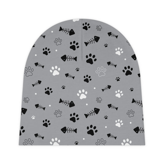 Baby Beanie - Cat Paw Knit Hat, Animal Lover Gift