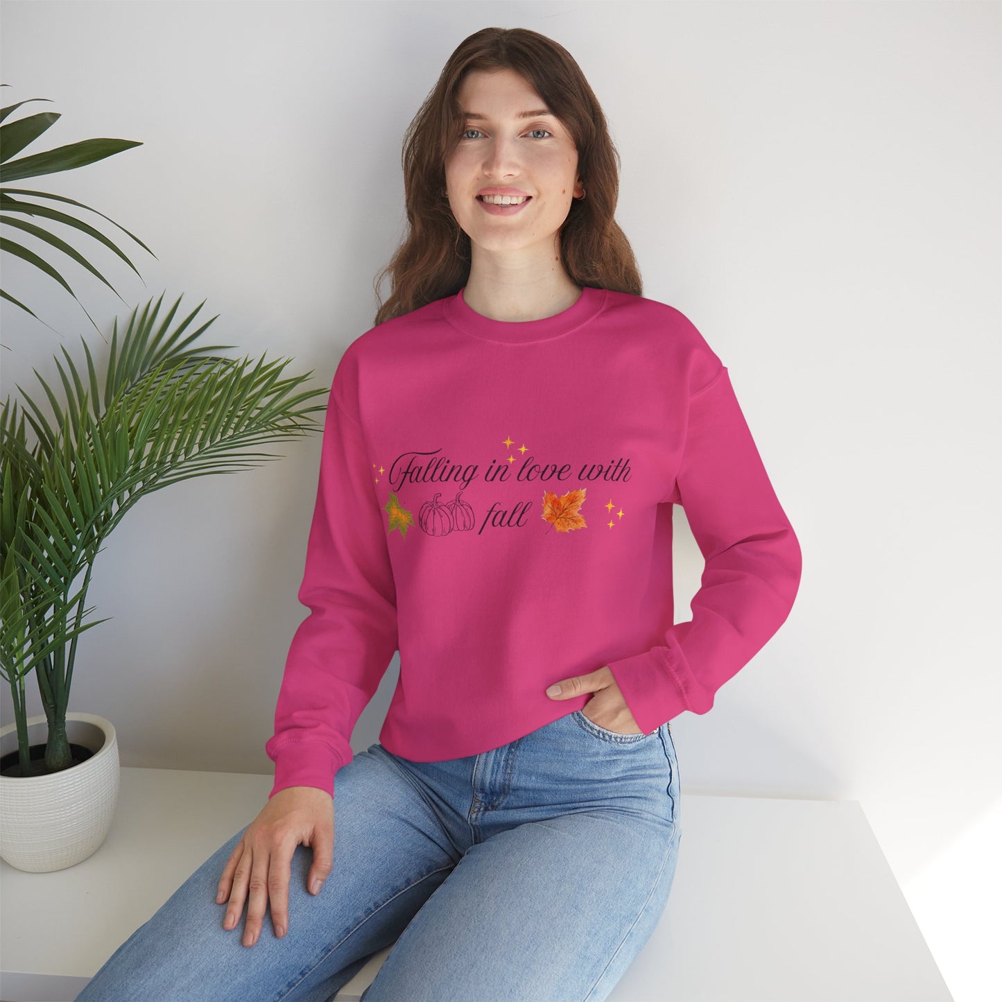 Swetshirt Falling In Love With Fall Crewneck