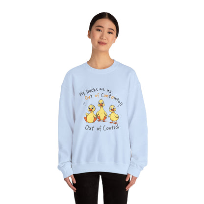 Sweatshirt Funny Duck Lover,  Ducks Are Out of Control, Cute Farm Animal Crewneck, Bird Lover Gift