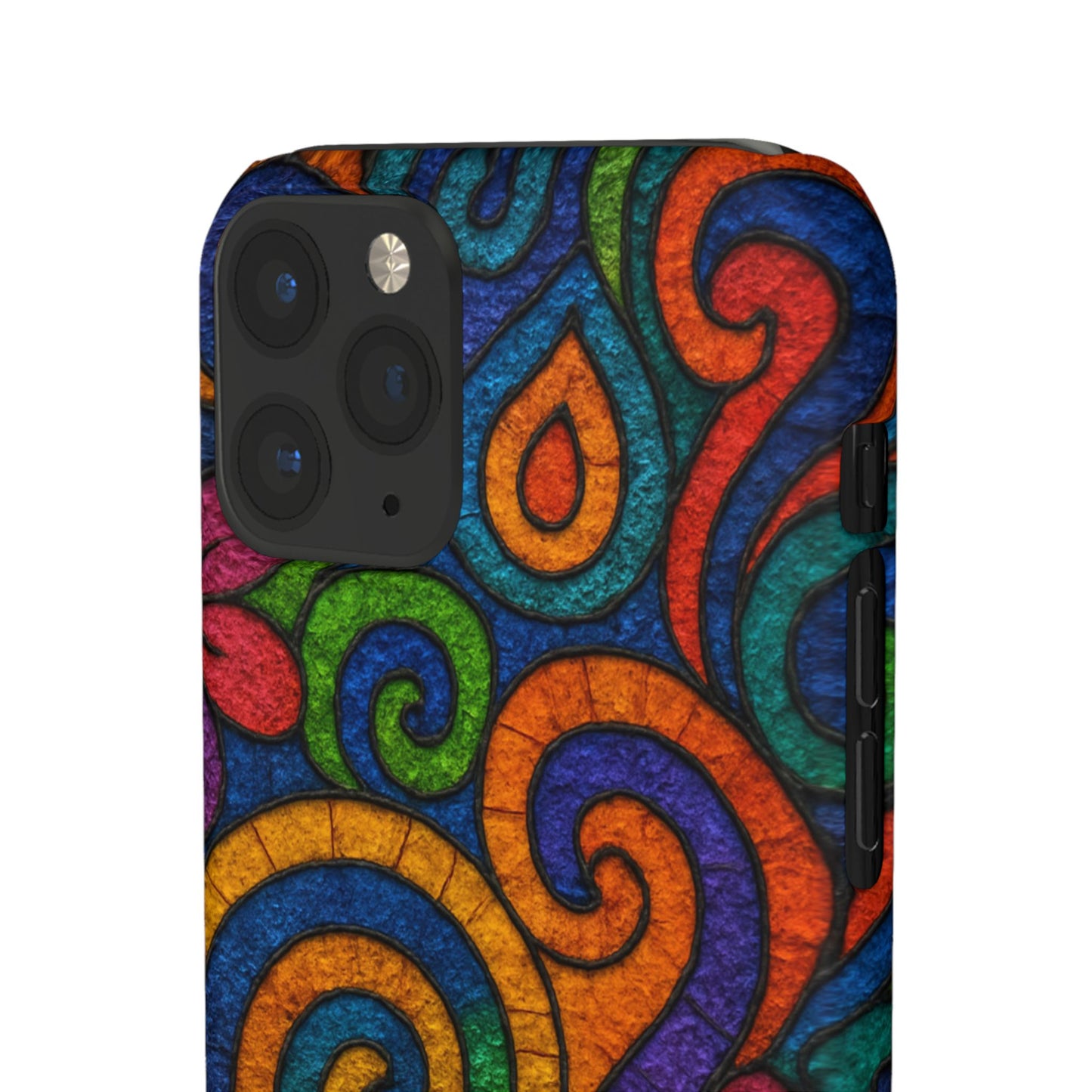 Psychedelic Hippie Phone Case, Boho Rainbow Retro 70s Groovy Art Cover