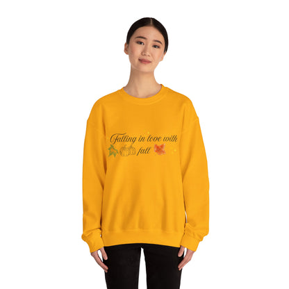 Swetshirt Falling  In Love With Fall Crewneck