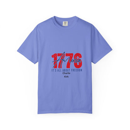 Comfort Colors T-shirt 1776 America Freedom Charlie Kirk Unisex
