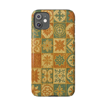 Slim Phone Cases Broken Beauty 3D Glass iPhone Case | Shattered Tile Aesthetic | Gold Lines & Textured Resin Effect