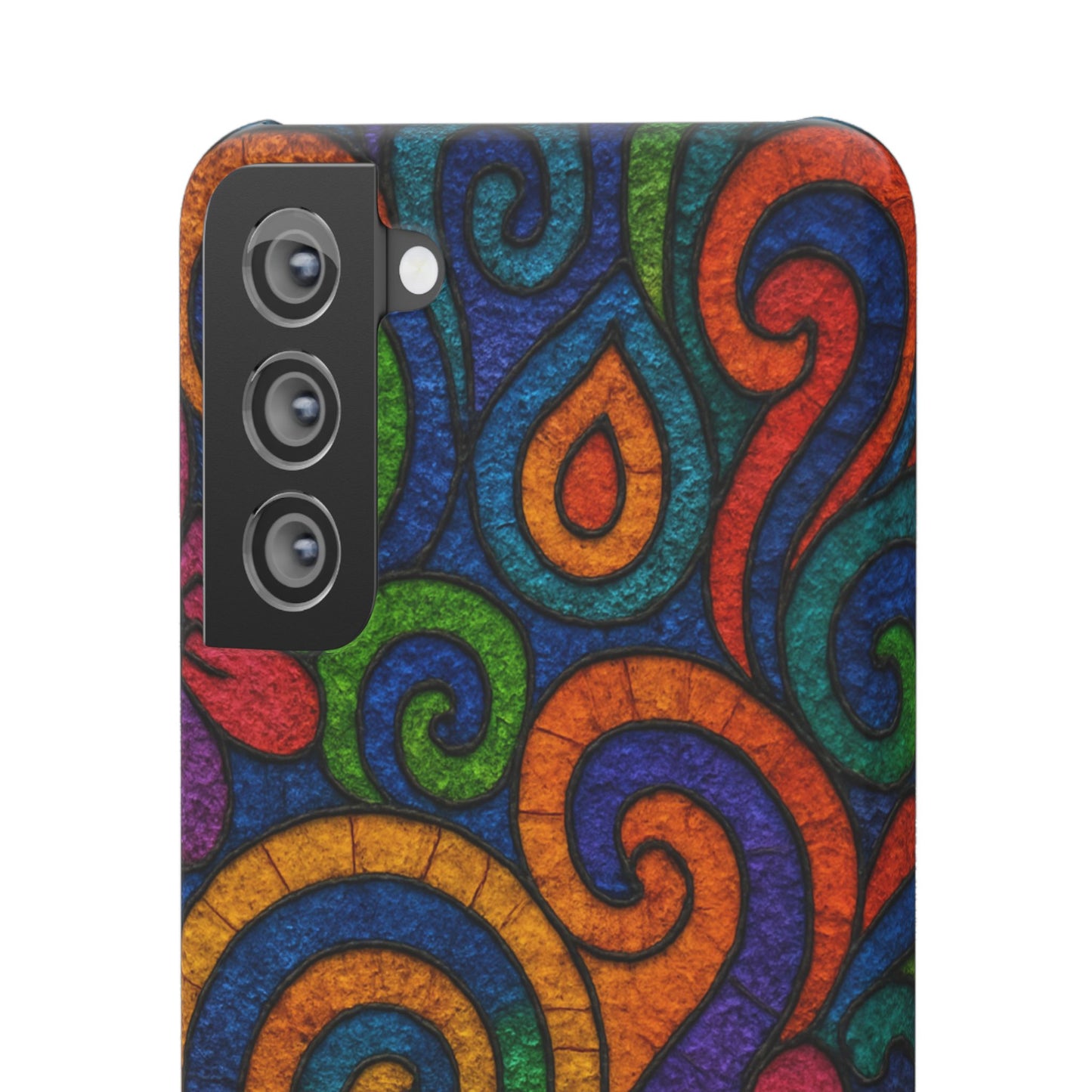 Psychedelic Hippie Phone Case, Boho Rainbow Retro 70s Groovy Art Cover