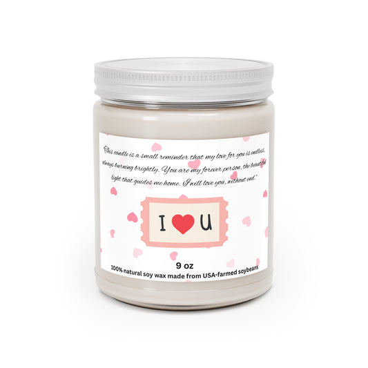 Sassy Love Candy Soy Candle 9oz | Valentines Romantic Scented Candle, White Lid