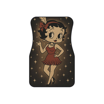 Vintage Flapper Girl Car Mats (2x Front) | Art Deco Floor Mats