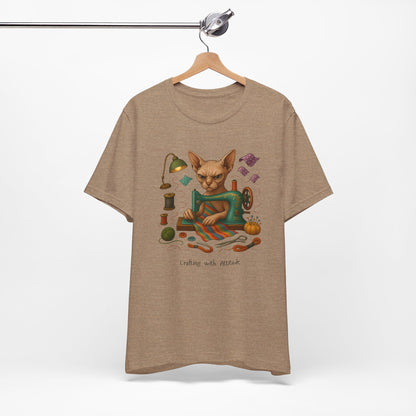 Cat Sewing Machine Tee