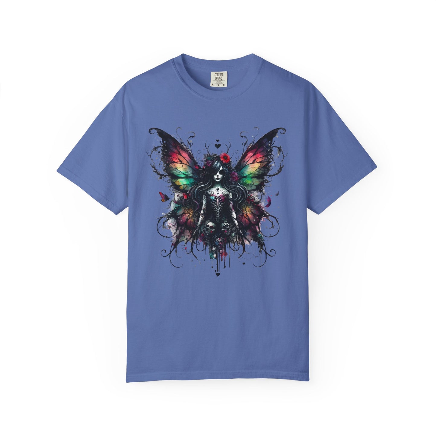 Gothic Fairy Tattoo T-shirt, Dark Fantasy Tee, Alternative Clothing, Magical Creature Shirt, Unique Gift Idea