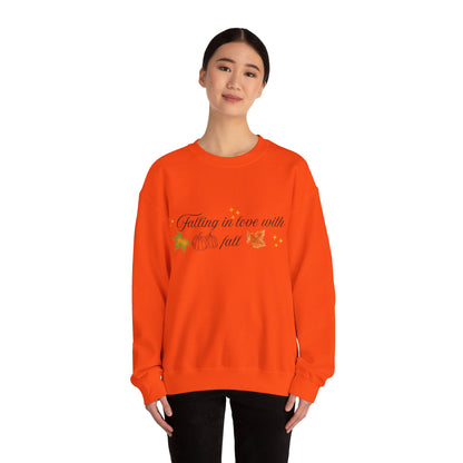 Swetshirt Falling  In Love With Fall Crewneck