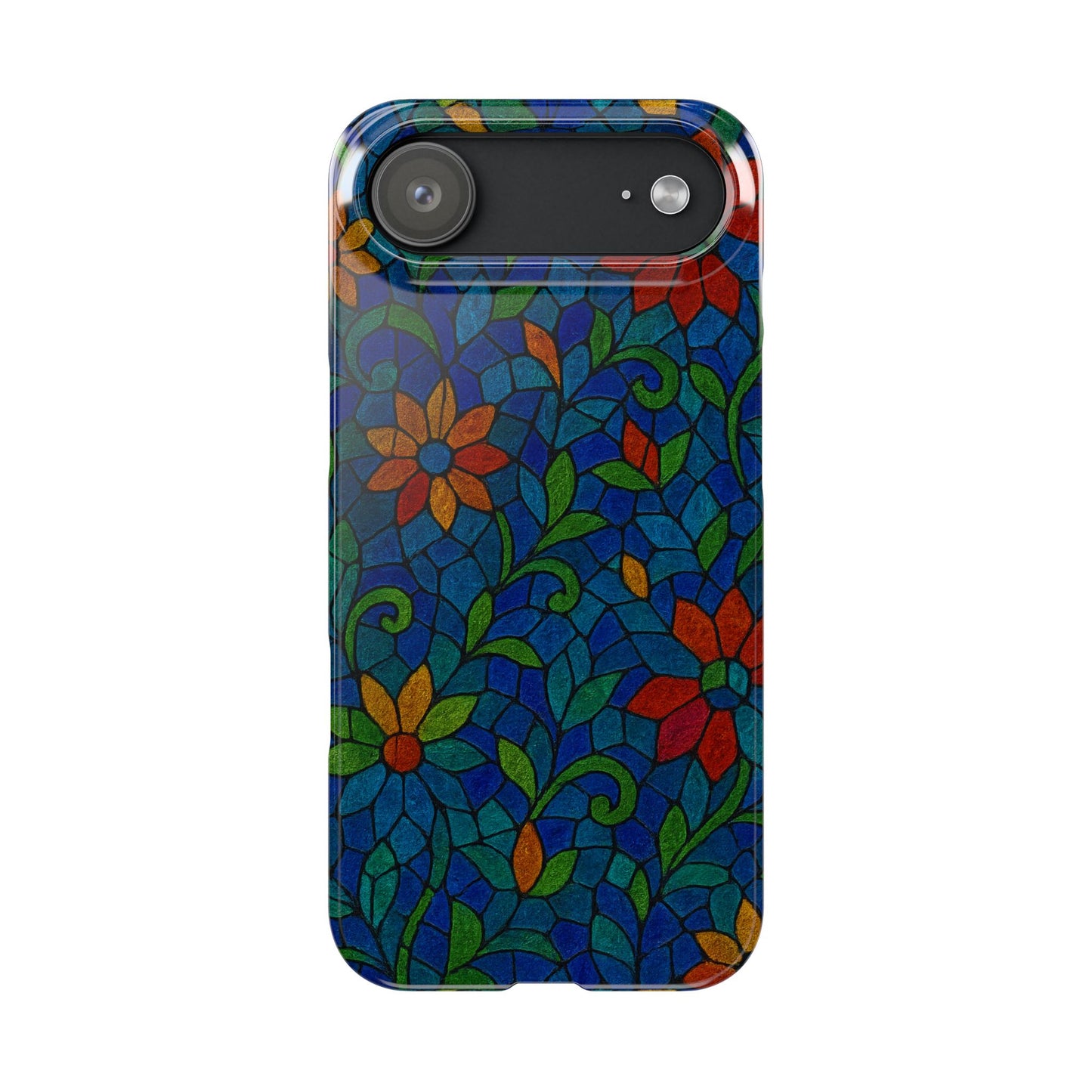 Slim Phone Cases Mystic Aura Mosaic  | 3D Iridescent Glass Tiles | Bohemian Energy Design
