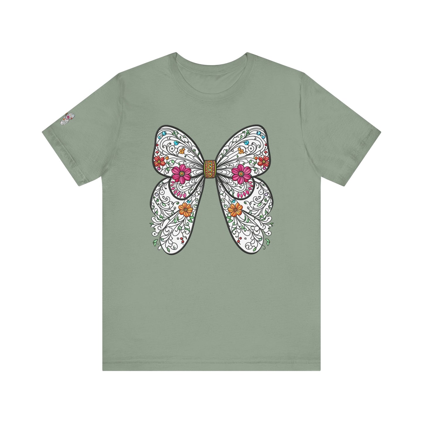 Butterfly Unisex Tee, Nature Lover Shirt, Spring Graphic Top, Insect Print T-Shirt, Garden Theme Clothing