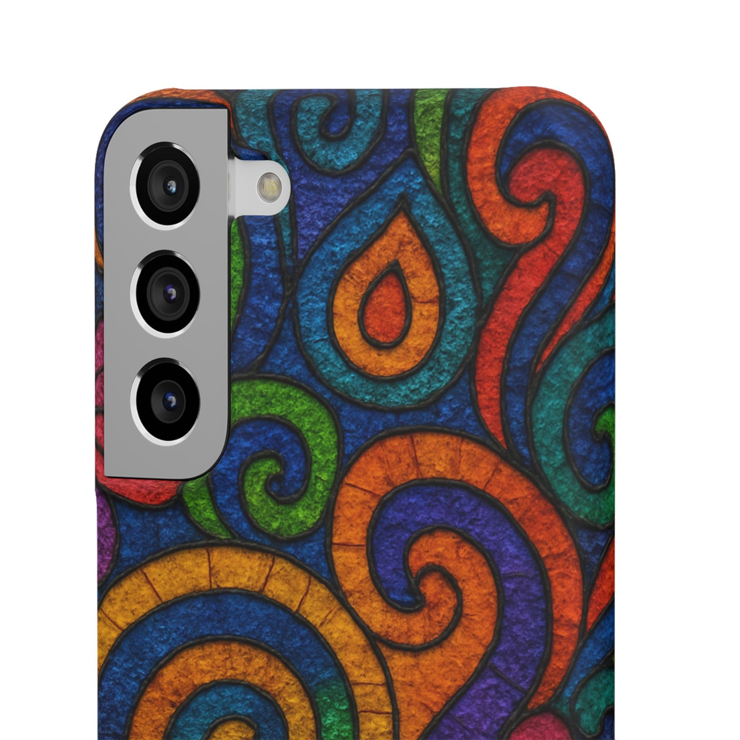 Psychedelic Hippie Phone Case, Boho Rainbow Retro 70s Groovy Art Cover