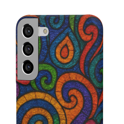Psychedelic Hippie Phone Case, Boho Rainbow Retro 70s Groovy Art Cover