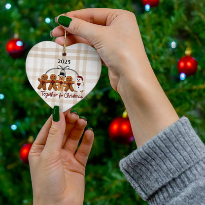 Gingerbread Cookies Ceramic Ornament, Christmas Tree Decoration, Holiday Gift, Seasonal Decor, Festive Ornament