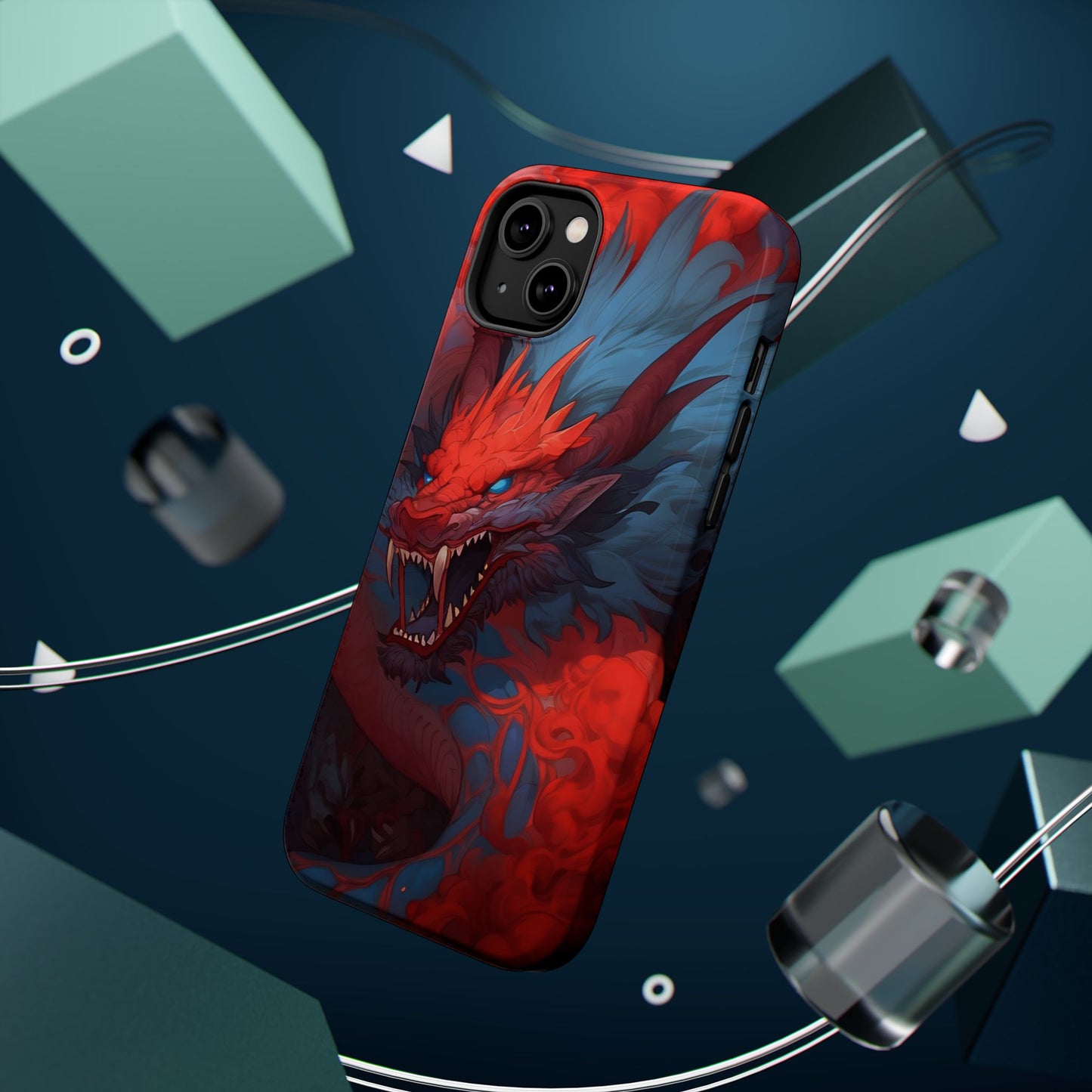 Phone Cases, Red Dragon Design, Dragon Lover Gift, Protective Cover, Unique Phone Accessories, Mythical Creature Phone Case