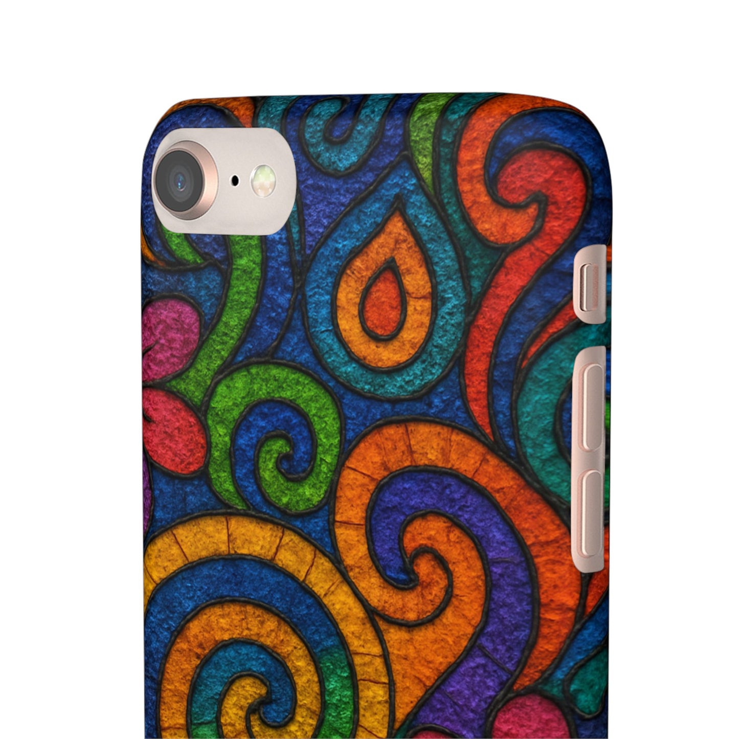 Psychedelic Hippie Phone Case, Boho Rainbow Retro 70s Groovy Art Cover