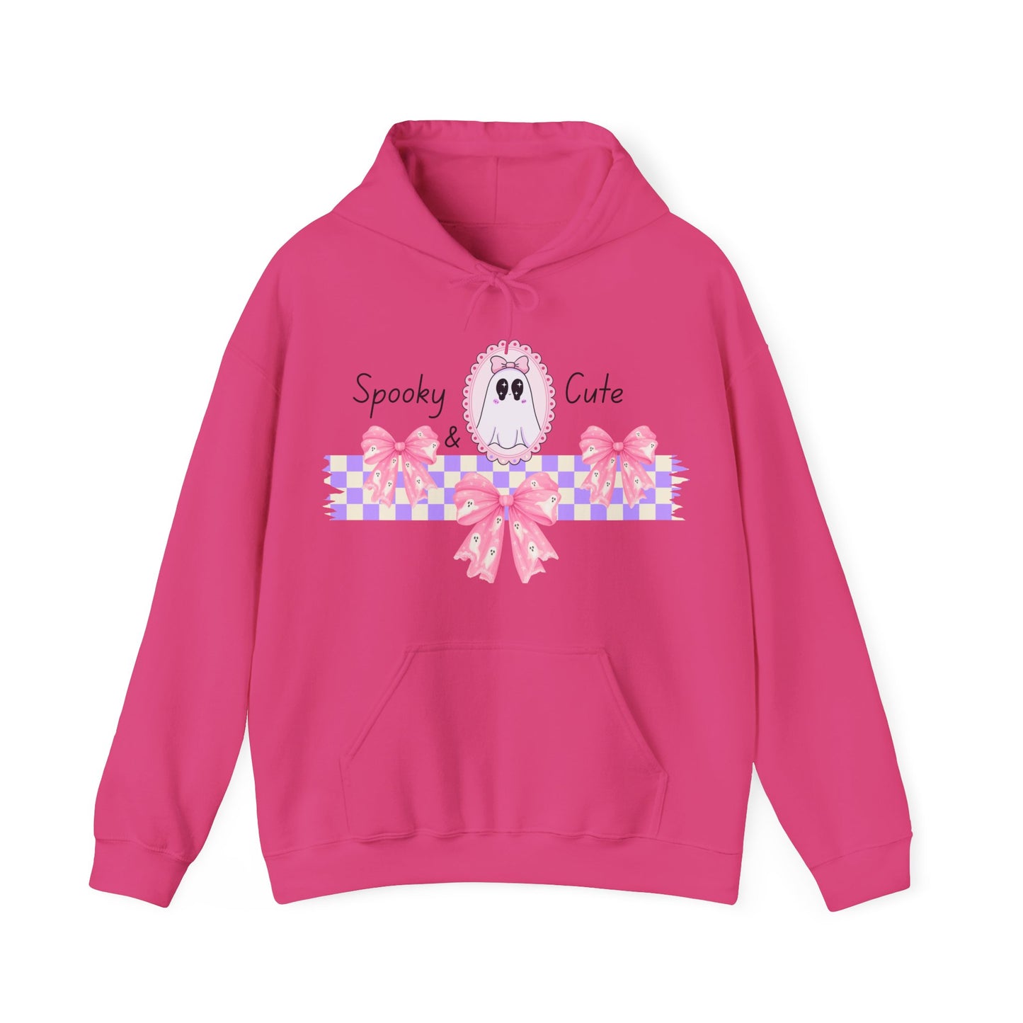 Spooky and Cute Pink Ghosts Unisex Hoodie - Halloween Sweatshirt, Gender-Neutral Pullover, Scary & Adorable Top