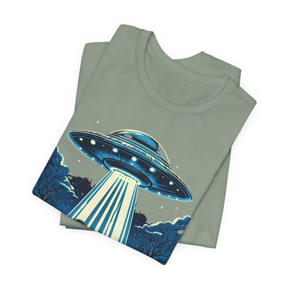 T-Shirt Alien and Bigfoot,  Ugly Christmas Sweater Tee, Funny UFO Holiday Shirt