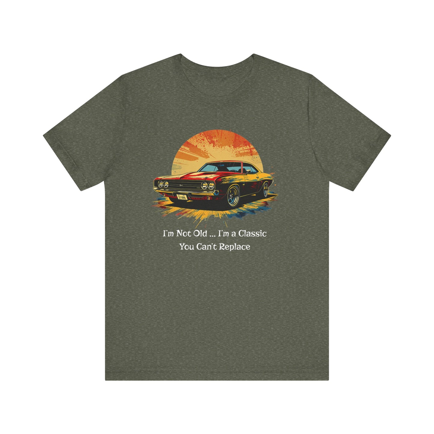 Vintage Car Lover Jersey Short Sleeve Tee - Iam not old you cant replace me