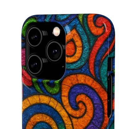 Psychedelic Hippie Phone Case, Boho Rainbow Retro 70s Groovy Art Cover