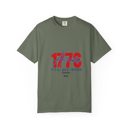 Comfort Colors T-shirt 1776 America Freedom Charlie Kirk Unisex