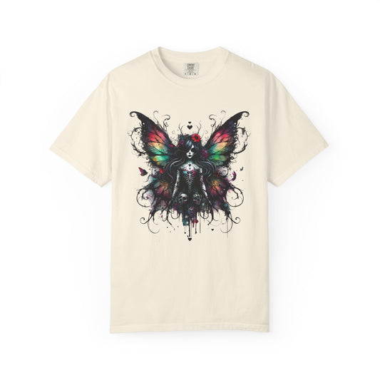 Gothic Fairy Tattoo T-shirt, Dark Fantasy Tee, Alternative Clothing, Magical Creature Shirt, Unique Gift Idea