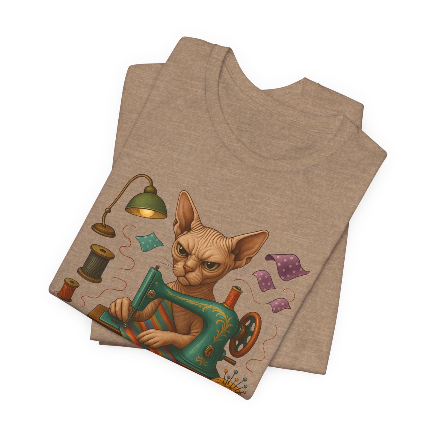 Cat Sewing Machine Tee