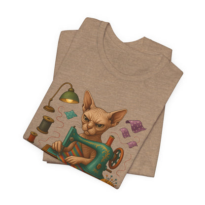 Cat Sewing Machine Tee