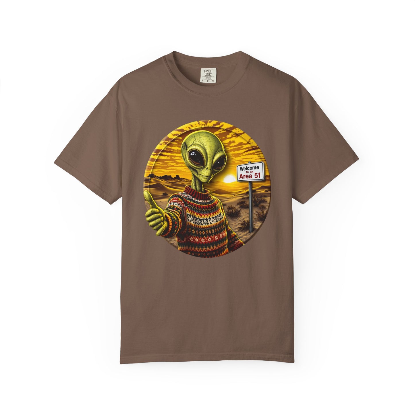 Area 51 Alien Ugly Sweater T-shirt, Extraterrestrial Graphic Tee, UFO Lover Gift, Funny Space Shirt, Ayy Lmao Clothing, Alien Abduction