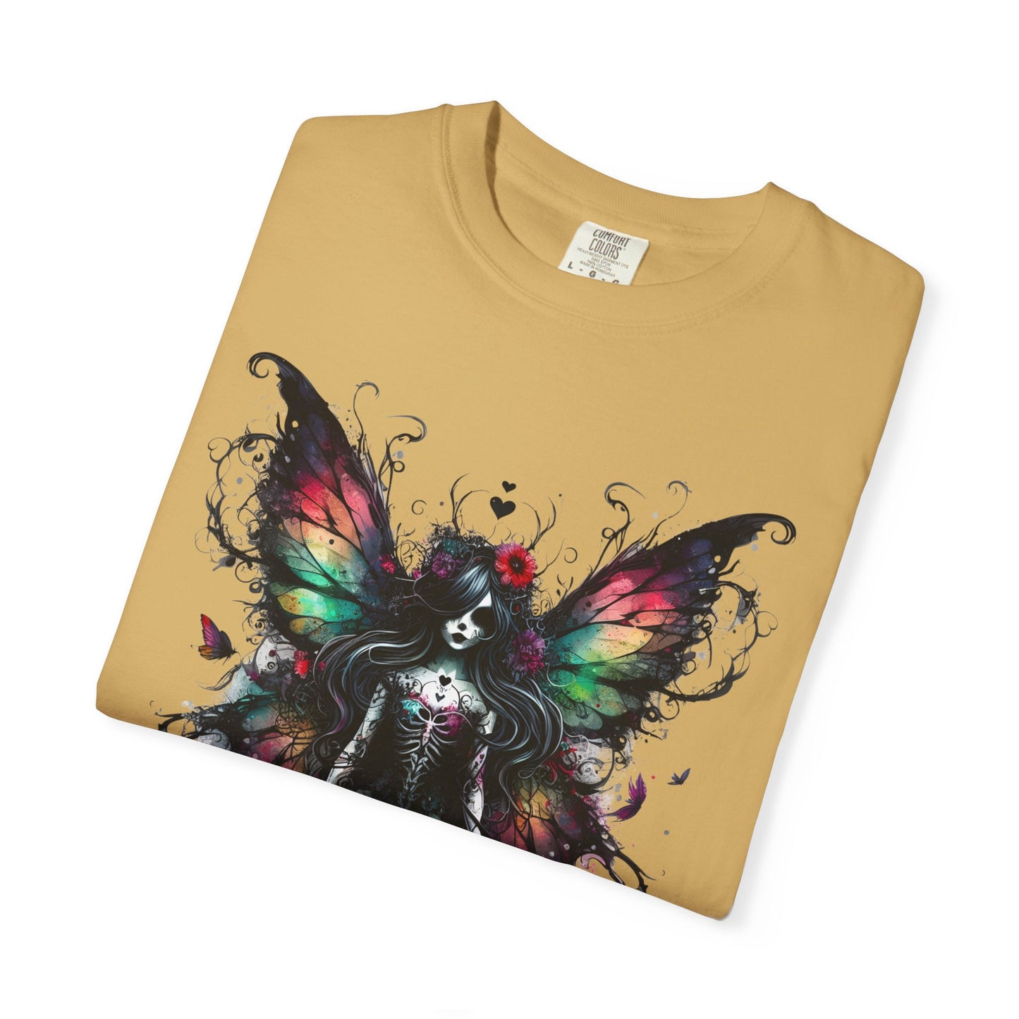 Gothic Fairy Tattoo T-shirt, Dark Fantasy Tee, Alternative Clothing, Magical Creature Shirt, Unique Gift Idea