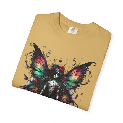 Gothic Fairy Tattoo T-shirt, Dark Fantasy Tee, Alternative Clothing, Magical Creature Shirt, Unique Gift Idea