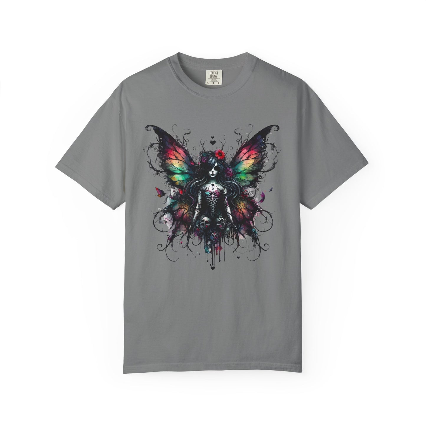 Gothic Fairy Tattoo T-shirt, Dark Fantasy Tee, Alternative Clothing, Magical Creature Shirt, Unique Gift Idea