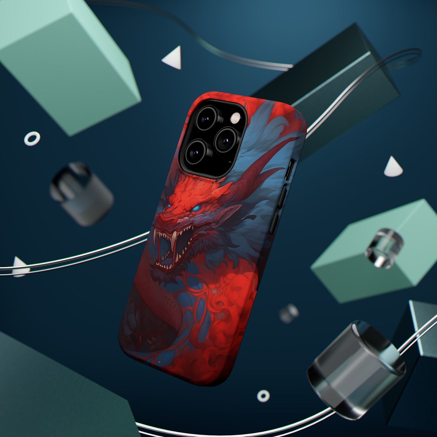 Phone Cases, Red Dragon Design, Dragon Lover Gift, Protective Cover, Unique Phone Accessories, Mythical Creature Phone Case