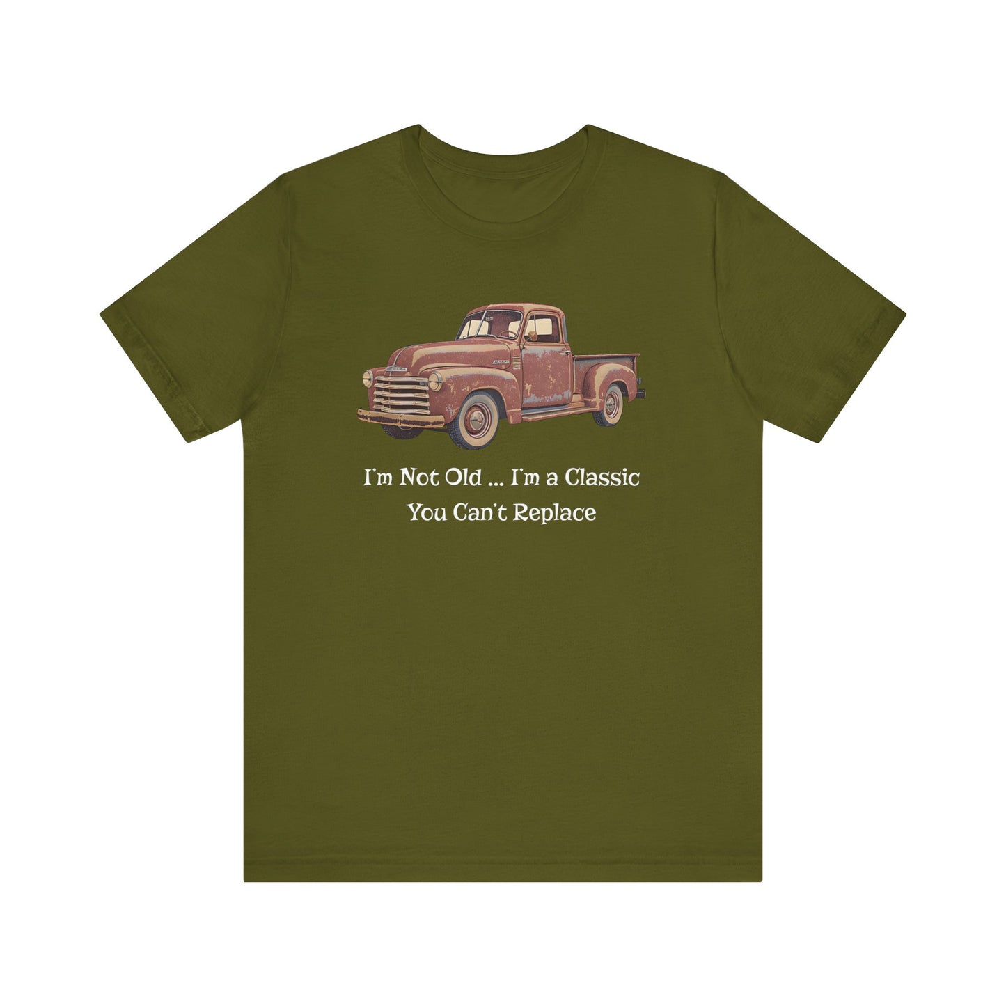 Vintage Old Truck Lover Jersey Short Sleeve Tee - Iam not old you cant replace me