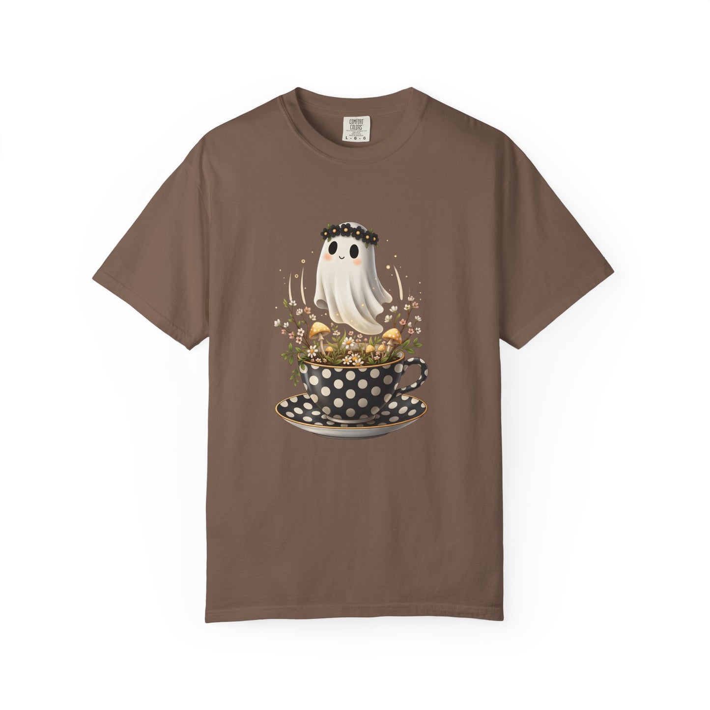 Ghost and Teacup Halloween Unisex T-shirt