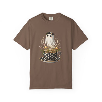Ghost and Teacup Halloween Unisex T-shirt