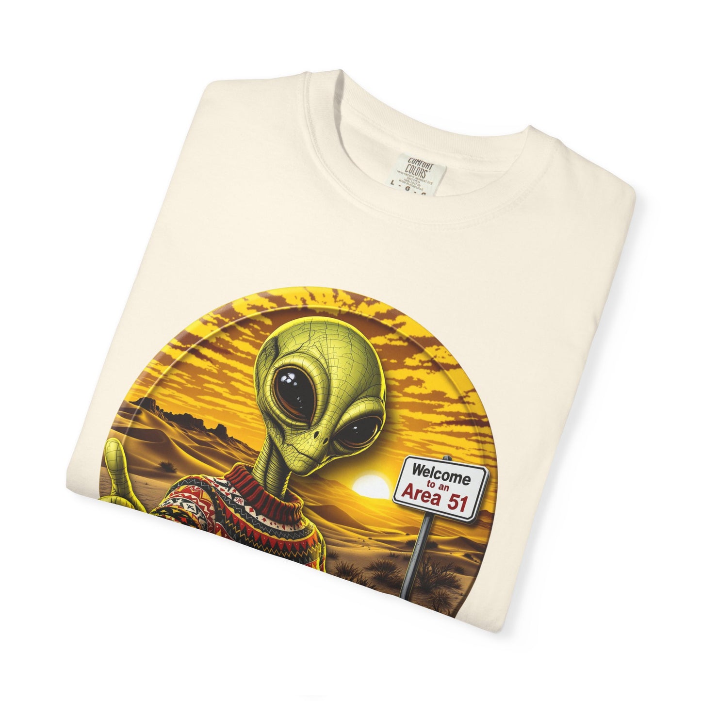 Area 51 Alien Ugly Sweater T-shirt, Extraterrestrial Graphic Tee, UFO Lover Gift, Funny Space Shirt, Ayy Lmao Clothing, Alien Abduction