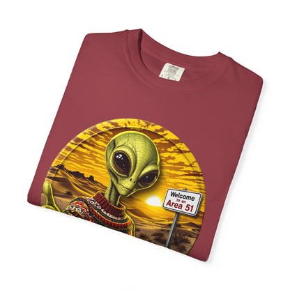 Area 51 Alien Ugly Sweater T-shirt, Extraterrestrial Graphic Tee, UFO Lover Gift, Funny Space Shirt, Ayy Lmao Clothing, Alien Abduction
