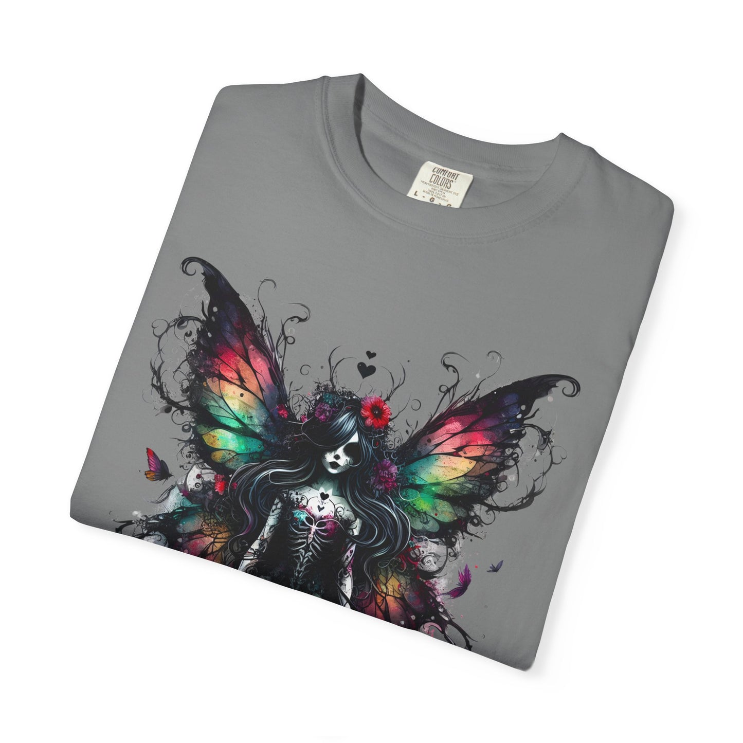 Gothic Fairy Tattoo T-shirt, Dark Fantasy Tee, Alternative Clothing, Magical Creature Shirt, Unique Gift Idea