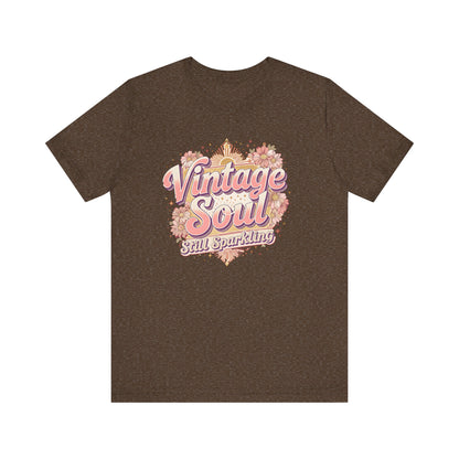 Vintage Soul Still Sparkling Unisex Tee, Retro Graphic T-Shirt, Classic Short Sleeve Shirt, Hipster Clothing, Boho Top
