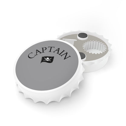 Bottle Opener with World Captain and Pirate Flag