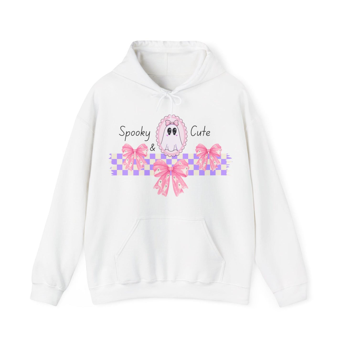 Spooky and Cute Pink Ghosts Unisex Hoodie - Halloween Sweatshirt, Gender-Neutral Pullover, Scary & Adorable Top