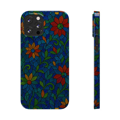 Slim Phone Cases Mystic Aura Mosaic  | 3D Iridescent Glass Tiles | Bohemian Energy Design