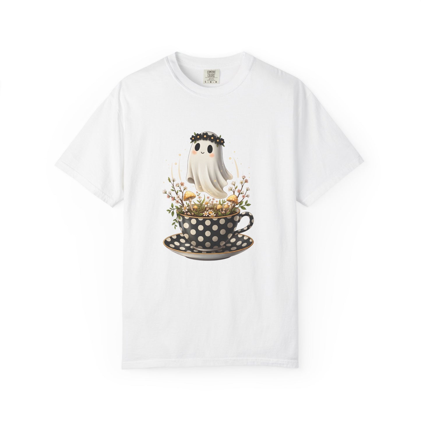 Ghost and Teacup Halloween Unisex T-shirt