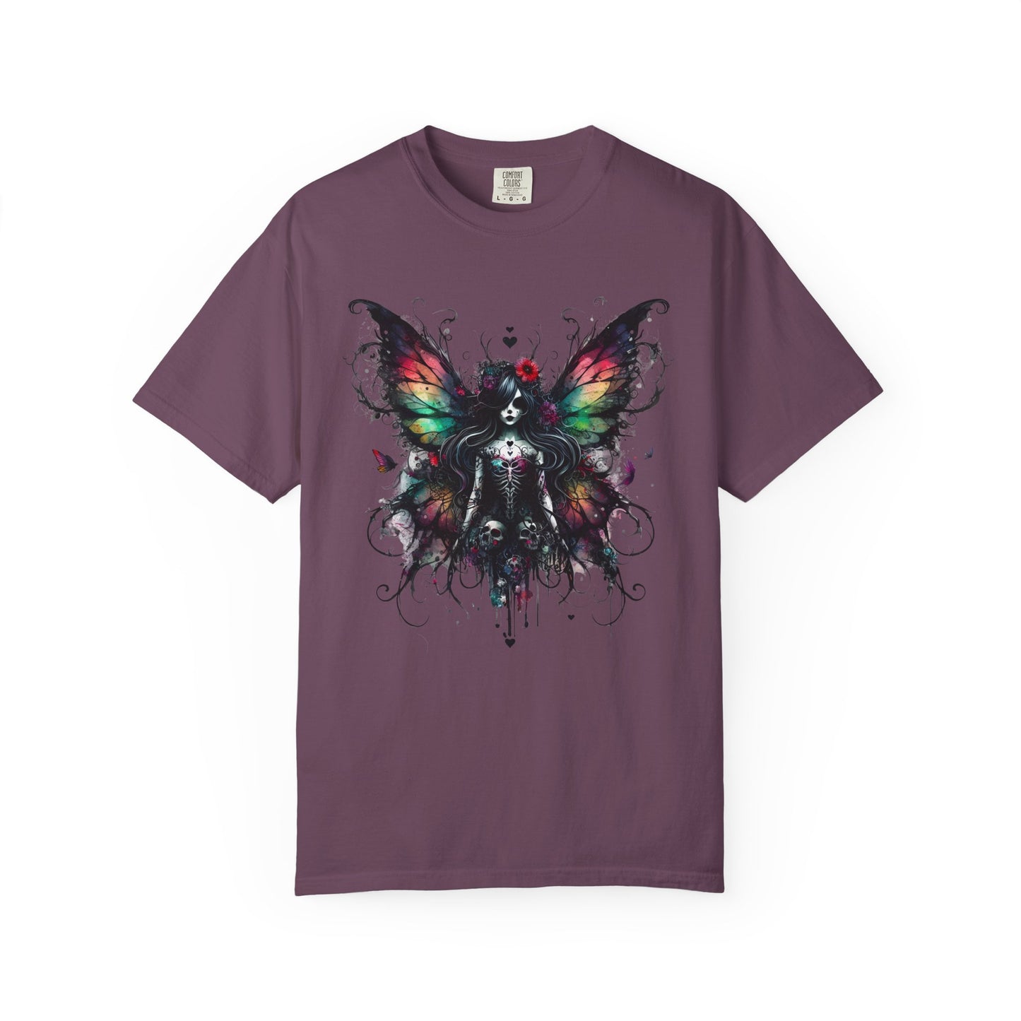 Gothic Fairy Tattoo T-shirt, Dark Fantasy Tee, Alternative Clothing, Magical Creature Shirt, Unique Gift Idea