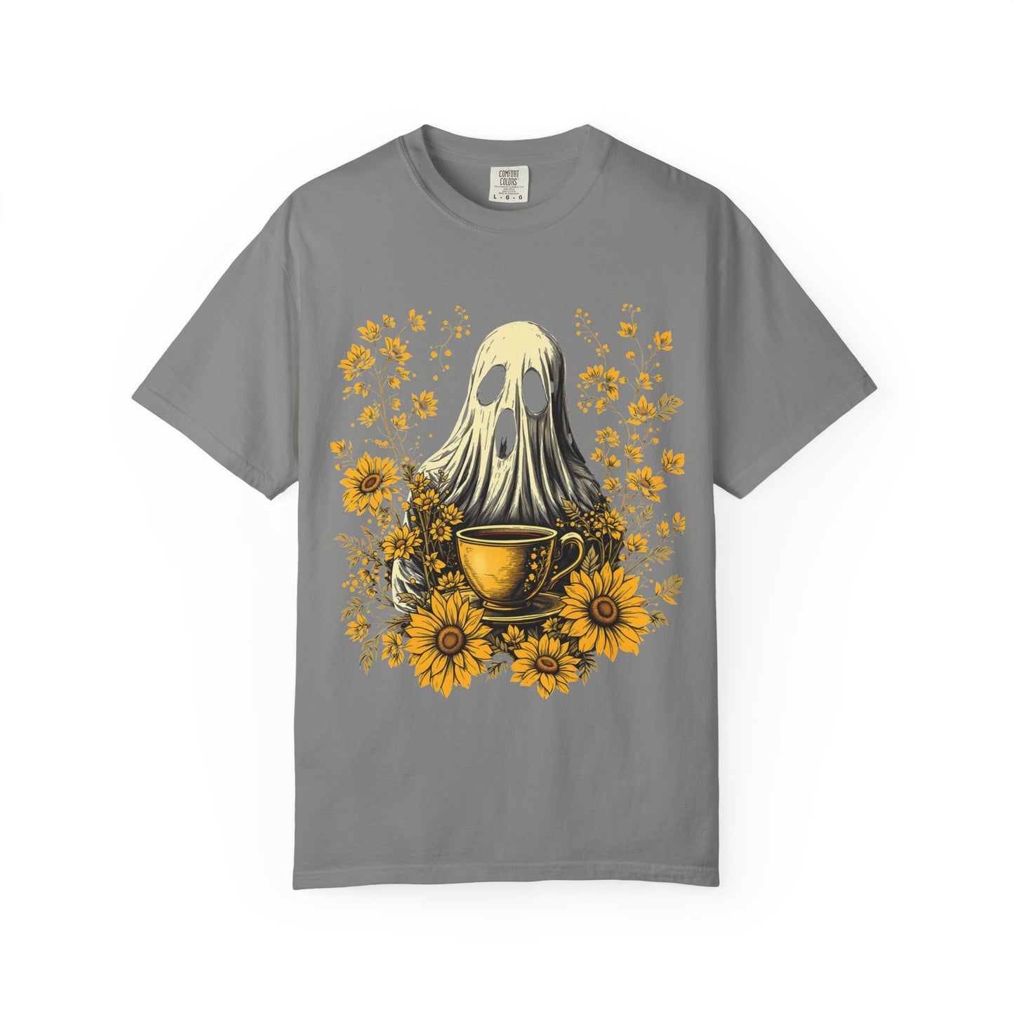 Halloween Ghost Coffee Drinking Unisex T-Shirt