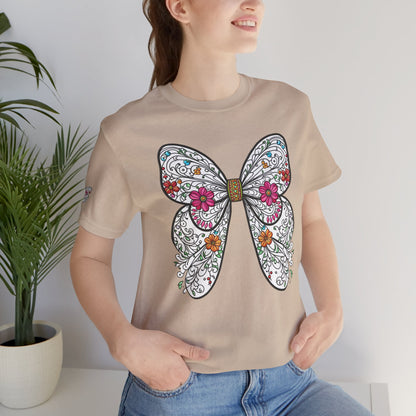 Butterfly Unisex Tee, Nature Lover Shirt, Spring Graphic Top, Insect Print T-Shirt, Garden Theme Clothing