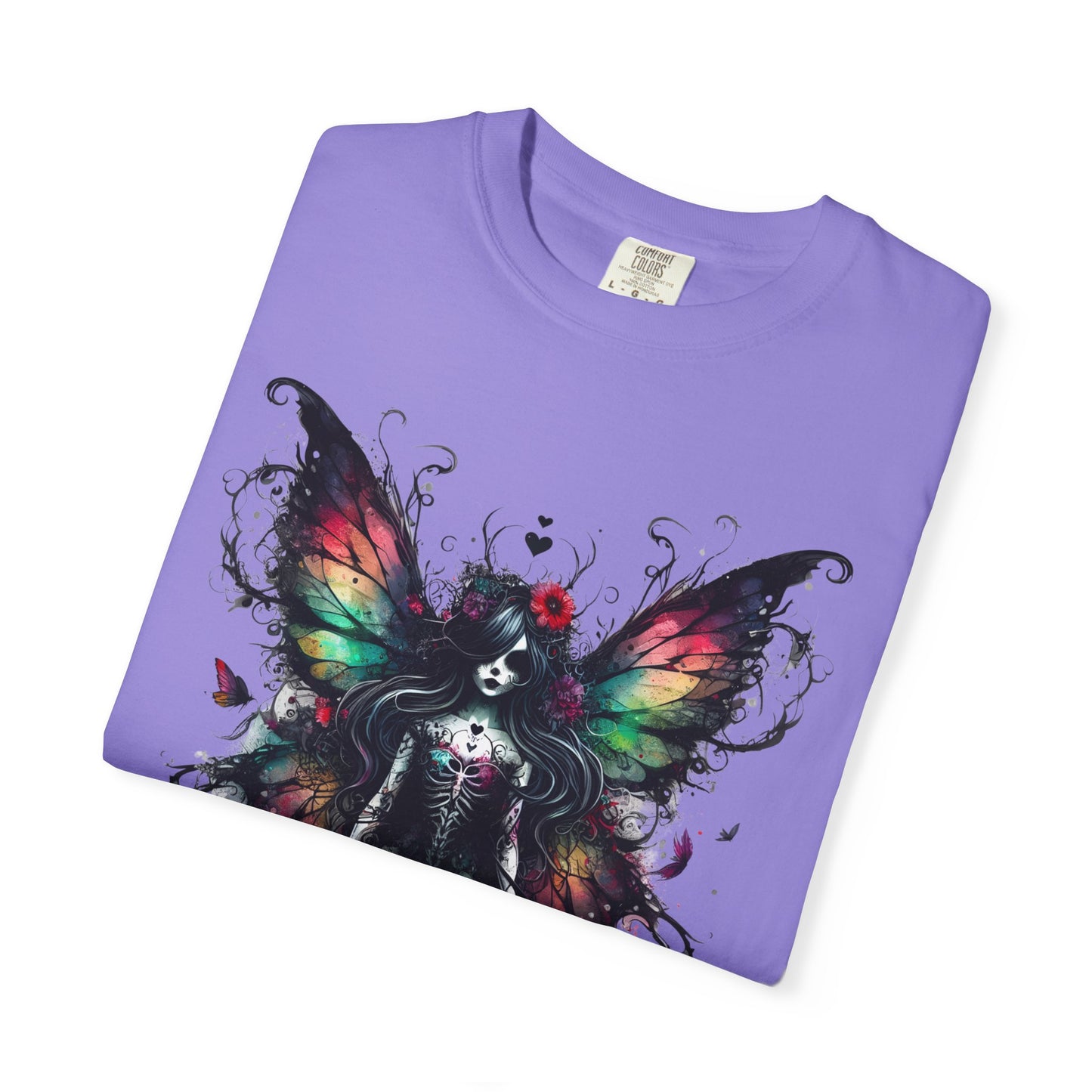 Gothic Fairy Tattoo T-shirt, Dark Fantasy Tee, Alternative Clothing, Magical Creature Shirt, Unique Gift Idea