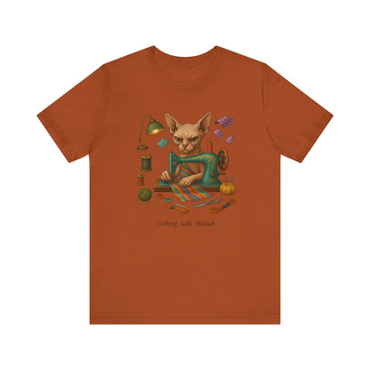 Cat Sewing Machine Tee