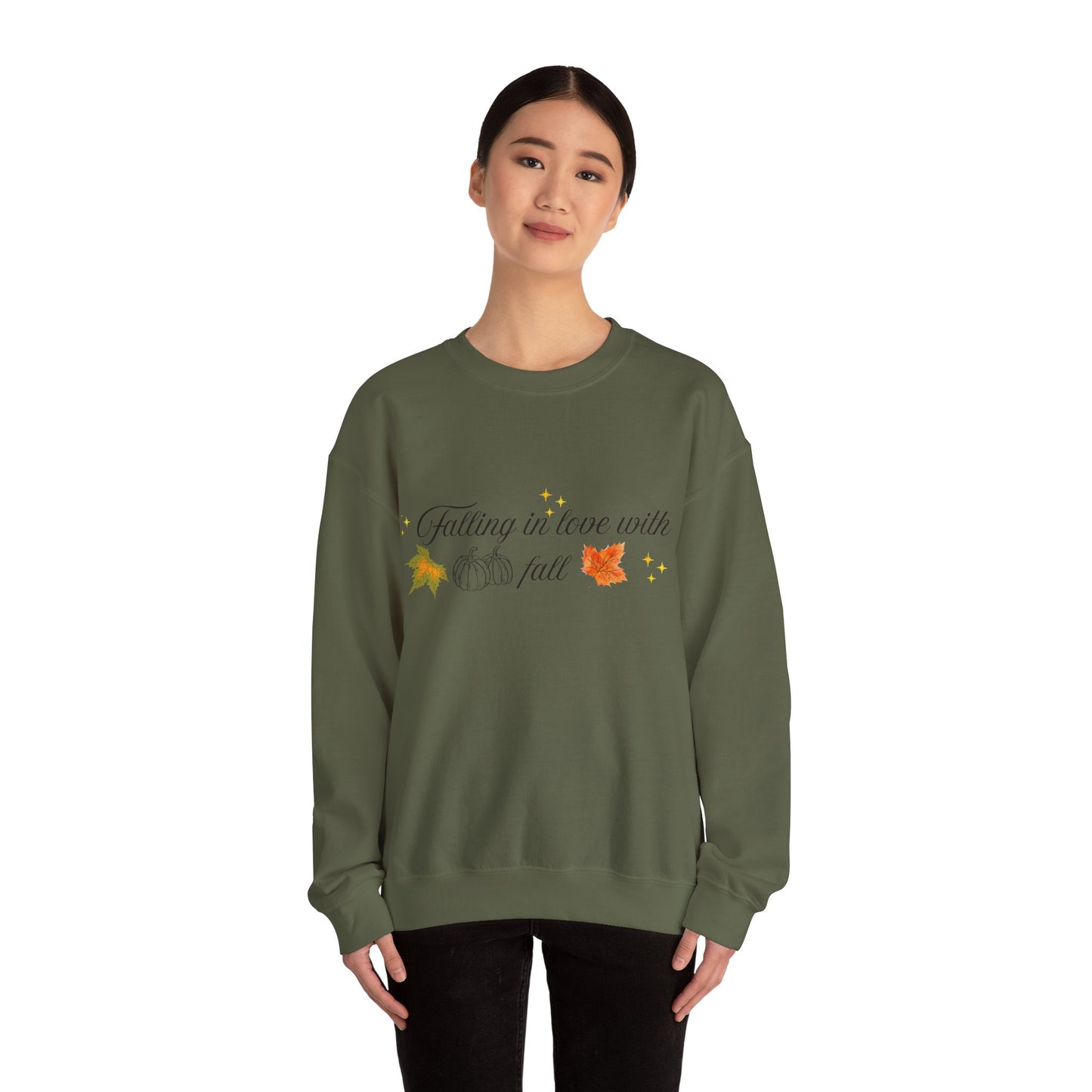 Swetshirt Falling  In Love With Fall Crewneck